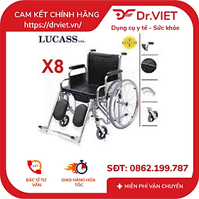 Mua Xe lăn tay vệ sinh tại chỗ Lucass X-8 nhập khẩu giá rẻ chính hãng dành cho người già  bệnh nhân giao hàng lắp đặt tận nơi