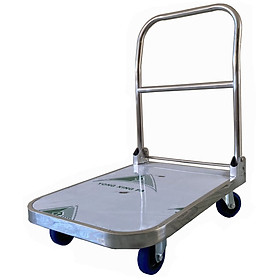 Mua Xe đẩy hàng 4 bánh sàn INOX tải trọng 200 kg gấp gọn