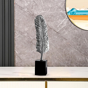 Nordic Feather Statue Figurine Sculpture for Home Cabinet Decoration Ornament Gift