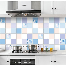 Mua Cuộn 3 MÉT Decal giấy dán bếp tráng nhôm cách nhiệt khổ 60cm ô vuông hoa vẽ