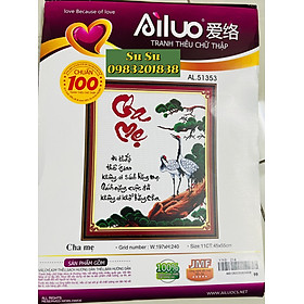 Mua Tranh thêu chữ thập Cha mẹ AL51353  kích thước 45*55 cm