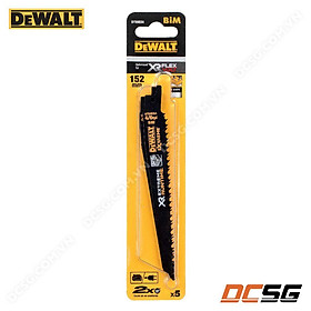 Bộ 05 lưỡi cưa kiếm cắt gỗ có đinh 4/6TPI DEWALT EXTREME | DCSG