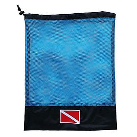 Drawstring Mesh Storage Gear Bag for Scuba Diving Snorkeling Swimming Water Sports Equipment Accessories