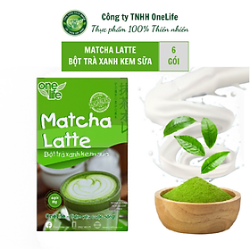 Trà Sữa Nhật Bản - Bột Trà Xanh Kem Sữa Matcha Latte OneLife (Hộp 6 gói)