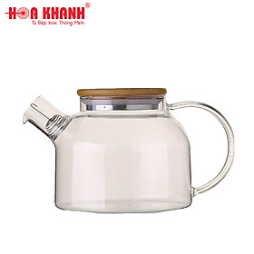 Mua Bình trà thủy tinh chịu nhiệt nắp gỗ 1.05L - GPH20