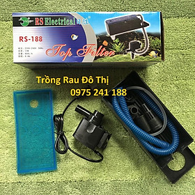 Máy lọc máng RS-188 cho bể cá, vừa bơm, vừa lọc, vừa thổi khí oxi + tặng bông lọc
