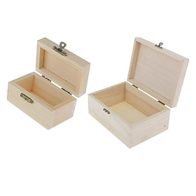 10pcs Natural Wood Untreated Craft Home Organizer Storage Case DIY Findings