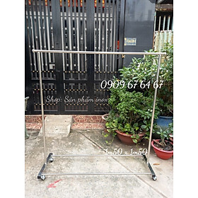 Mua Sào phơi quần áo Đơn INOX   chân hộp vuông  bánh xe loại tốt