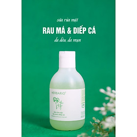 Sữa rửa mặt Rau má & Diếp cá herbario 200ml da dầu