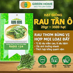 Mua Hạt Giống Rau Tần Ô Greenhome  Gói 20g~3500 hạt  Cải Cúc Dễ Trồng  Thu Hoạch Nhanh R02