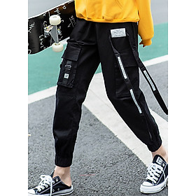 Quần Jogger Kaki Túi Hộp mix dây chữ Cạp Chun Hot 2019