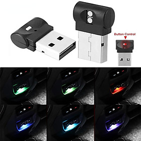 1 Đèn LED USB 7 Màu Mini Trang Trí Nội Thất Xe Hơi