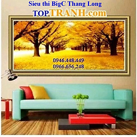 Mua Tranh thêu chữ thập 3D mùa thu lá vàng khổ bé nhất LV3303 chưa thêu