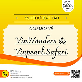 [E-Voucher] Combo Vé tham quan VinWonders + Vinpearl Safari Phú Quốc SIÊU TIẾT KIỆM