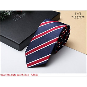 Cà vạt nam bản nhỏ 6cm - cavat Hàn quốc cao cấp - Tặng kèm hộp