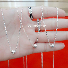 Dây chuyền bạc liền mặt bi máy  YN JEWELRY SL