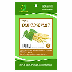 Hạt giống Đậu Cove vàng Golden Seeds gói 40 Gr