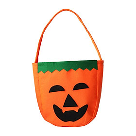 Halloween Tote Bags With handle Reusable Halloween Candy Bags Smile Pumpkins Pattern Gift Bags