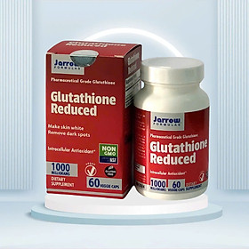 Viên uống Glutathione Reduced Jarrow 1000mg, hộp 60 viên, hỗ sở chăm sóc da, nhập khẩu Mỹ