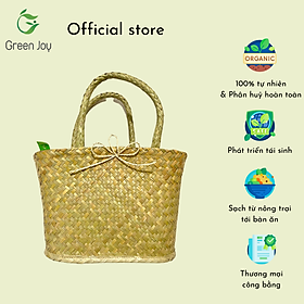 Mua Giỏ cỏ bàng picnic có nơ Green Joy