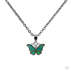 5 Pieces Butterfly Pendant  Change Pendant Necklace