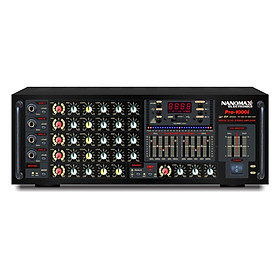 Amply Nanomax Pro 1000i - 20 sò, công suất 1800w, kết nối bluetooth, 4 cổng micro - Hàng chính hãng