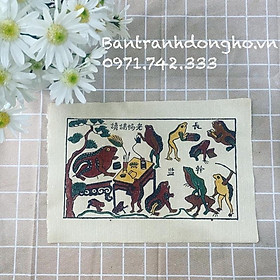 Mua Tranh Đông Hồ Thầy đồ cóc - 26x37 cm