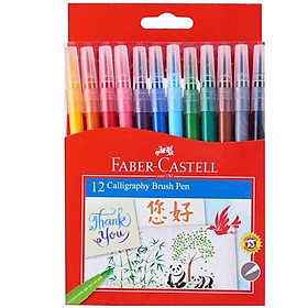 Bút thư pháp CALLIGRAPHY đầu cọ - 12 màu Faber 551512