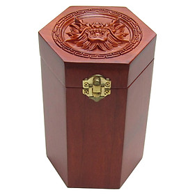 Mua Hộp Đựng Trà Lục Giác Chạm Hổ Phù Gỗ Hương MK02