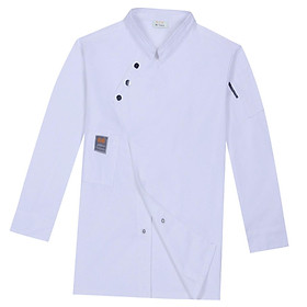 Unisex Chef Coat Chef Clothing Classic Long Sleeve Catering Button Cooker Breathable Workwear for Food Service Kitchen Bakery Men Women