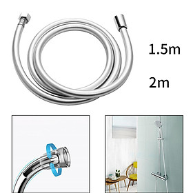 2x Handheld Shower Hose Universal G1/2'' Showerhead Pipe Bathroom 1.5m & 2m