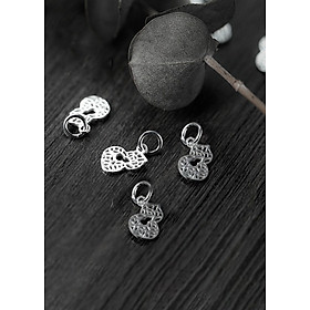 Combo 4 cái charm bạc hình hồ lô treo 2 - Ngọc Quý Gemstones