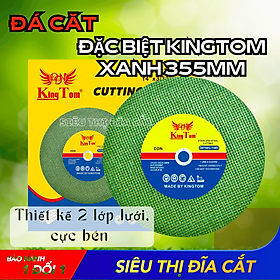 Đá Cắt Đặc Biệt KingTom Xanh 355x2.5x25.4mm - Lẻ 5 Viên - Chuyên Cắt Sắt, Inox