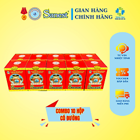 [Combo 10 lọ] Nước Yến sào Khánh Hòa Sanest có đường đóng lọ 70ml