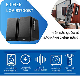 Loa Edifier R1700BT Bluetooth 5.1 | Kết nối máy tính để bàn qua RCA | Công suất 66W | Điều khiển từ xa | Âm thanh cao cấp - Hàng chính hãng