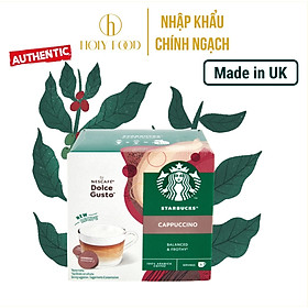 Mua Cà phê viên nén vị Cappuccino Starbucks dành cho máy Dolce Gusto Hàng nhập khẩu Anh hộp 12 viên