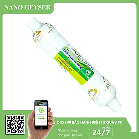 Lõi lọc nước số 4 máy NANO, Lõi T33 Nano Geyser, Dùng cho các dòng máy lọc nước NANO, Geyser Eco, Ecotar, TK - Hàng Chính Hãng