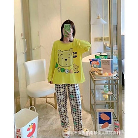 Set đồ thun mặc nhà gấu poo