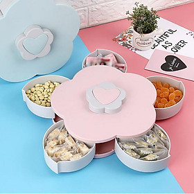 Mua Hộp đựng mứt tết  Khay mứt xoay 360 độ hình hoa có chỗ để điện thoại (có khe cắm)