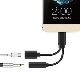 Cáp Chuyển Đổi Từ USB Type C Ra Chân Cắm Âm Thanh 3.5mm Và USB Type-C
