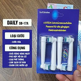 Combo bộ 4 đầu bàn chải đánh răng điện cho máy Oral B xuất xứ Đức