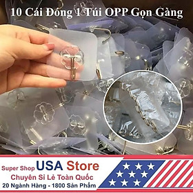 Mua Móc Dán TườngTreo Đồ TRONG SUỐT T10 - Móc Dính Cường Lực Thần Thánh Siêu Dính Đa Năng