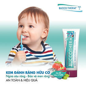 Kem đánh răng hữu cơ trẻ em vị trái cây Buccotherm dành cho bé từ 3 tuổi -