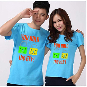 Hình ảnh Combo 2 Áo Thun Cặp Đôi so Cute In Họa Tiết Tình Yêu xinh xắn chất thun đẹp