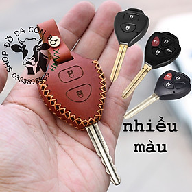 Bao da dành cho chìa khóa cơ Toyota Vios, Yaris, Innova, Altis, Fortuner, Hilux, Camry 2006 - 2012 handmade da thật 001