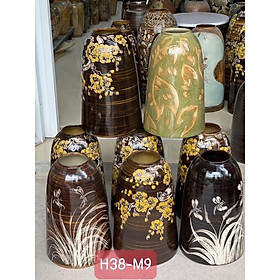 Mua Bình cắm hoa dáng chuông H38cm  họa tiết vẽ thủ công . Gốm sứ Bát Tràng