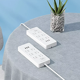 Ổ cắm điện Remax Power Strip PC-6 chui dẹp tích hợp 6 cổng sạc USB (Dài 1.8 mét) - HÀNG CHÍNH HÃNG