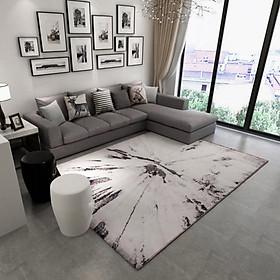 Thảm Trang Trí Phòng Khách Và Sofa Lông Ngắn BA007 - Blue Art