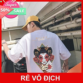 Hàng HotÁo Thun Tay Lỡ UNISEX Phong Cách Nhật Nghệ Sĩ Múa Quạt Geisha, Áo Thun Tự Thiết Kế Độc Lạ Đẳng CấpCực Chất