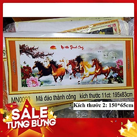 Mua Tranh thêu chữ thập ngựa mã đáo thành công KT 150x65cm